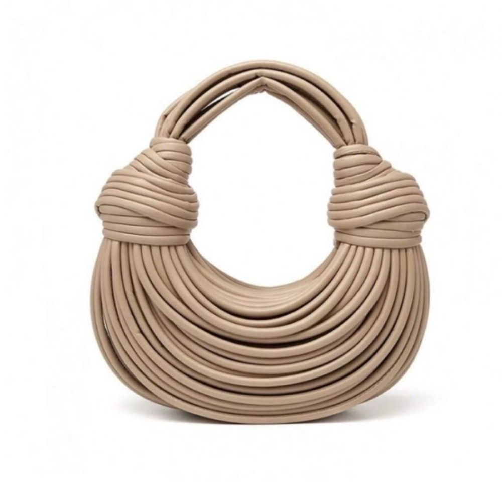 Double knot Spaghetti Mini handbag beige NWOT ⭐️